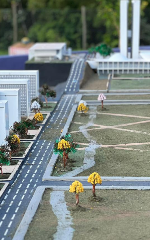 Réplica do Palácio do Planalto no Parque Espelho Brasil